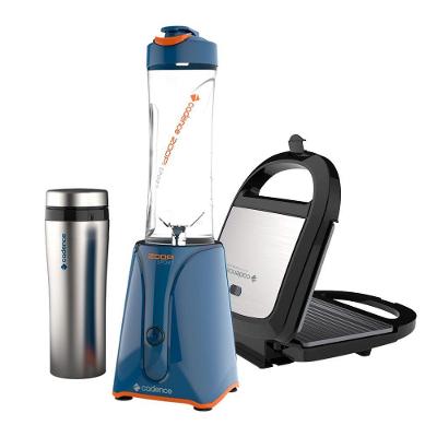Kit Blender Zoop Sport Inox BLD750 com Sanduicheira Prime Inox SAN615 110V Cadence