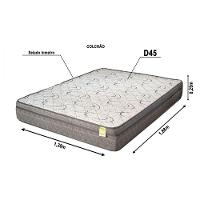 Colchão Casal De Espuma D-45 Dreemy Mega 138x188x25cm Cinza Com Branco Apolospuma Cinza Com Branco - 3
