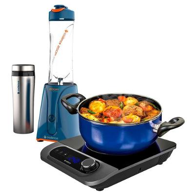 Kit Blender Zoop Sport Inox E Cooktop Por Indução Cadence 110V