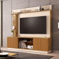 Home Atlanta Para Tv Até 65 Polegadas Cinamomo Com Off White Ripado Bechara