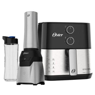 Kit Blender Power Inox e Fritadeira Compact 4 e 6L para Cozinhar Inox 220V Oster