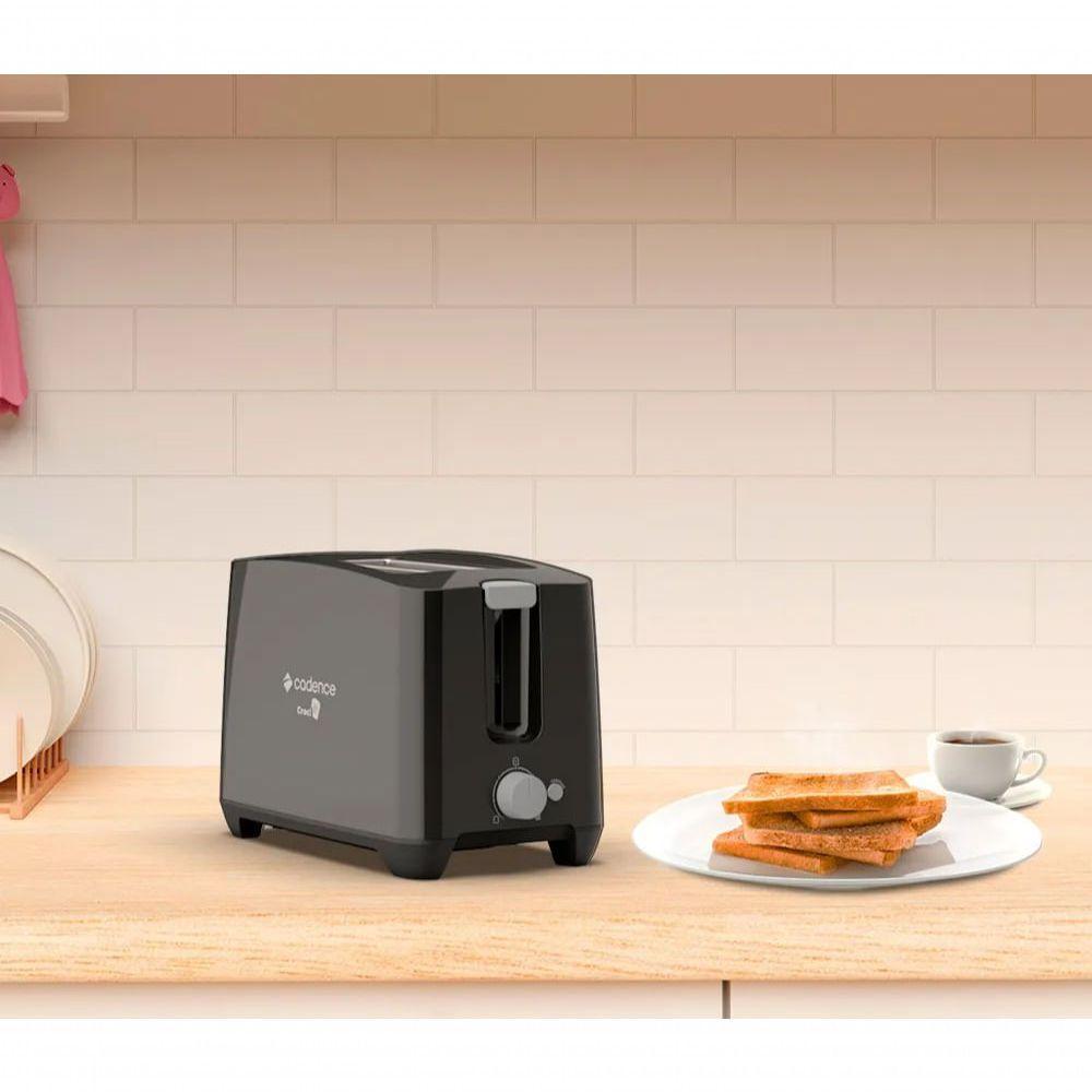 Torradeira Preta Croc! Cadence 220V - 3