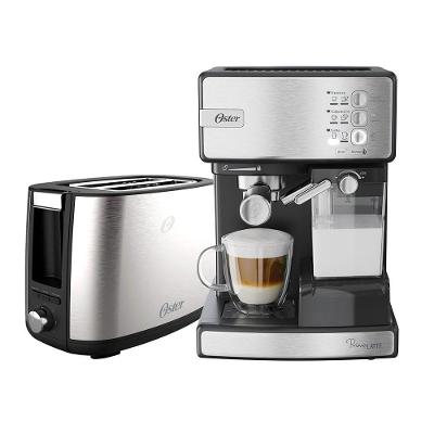 Kit Inox Cafeteira Espresso Nova Primalatte E Torradeira Oster 220V