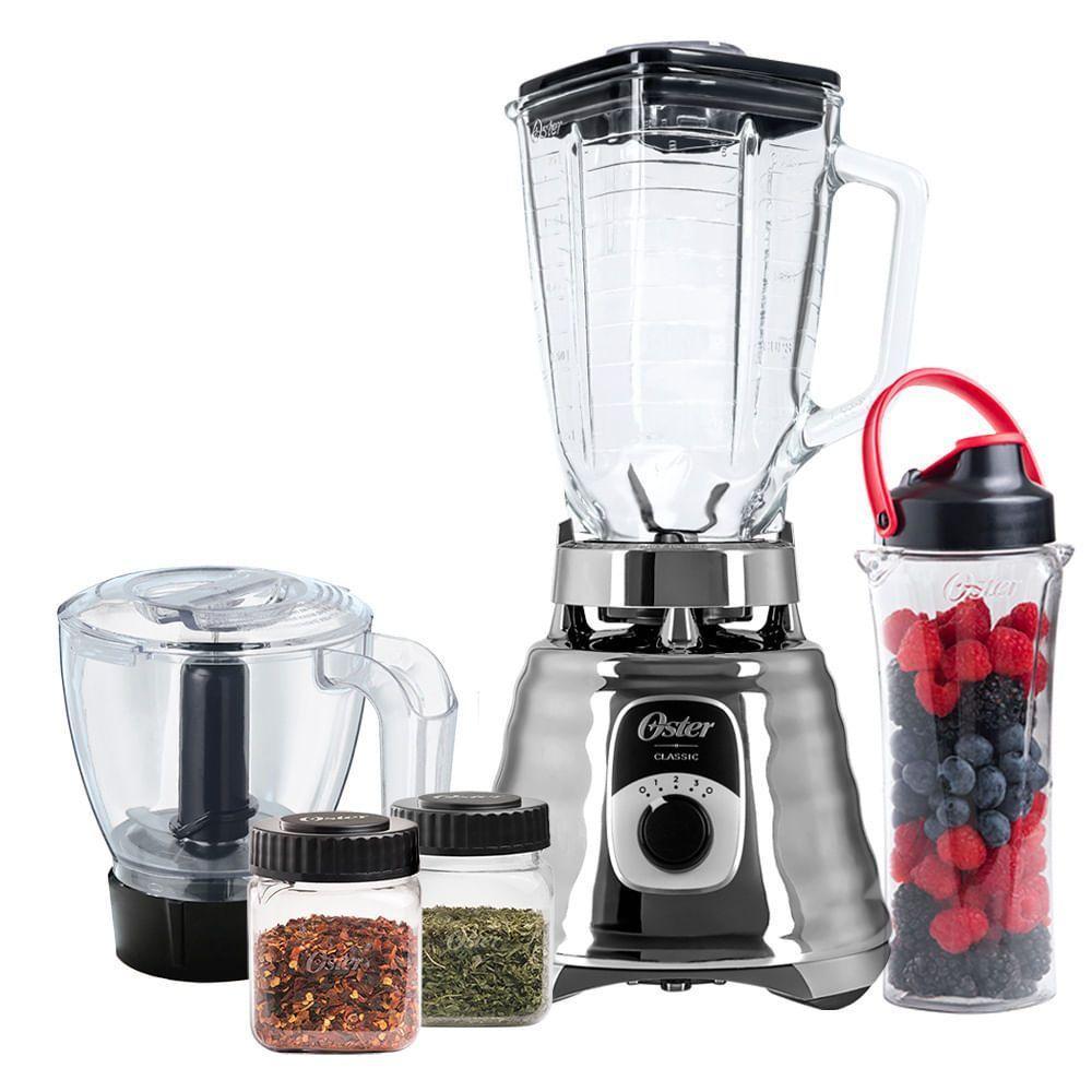Kit Oster New Osterizer Liquidificador E Acessórios Prata 110V - 1