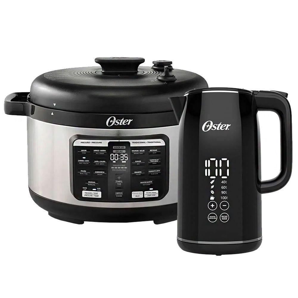 Kit Panela De Pressão Elétrica 5,7L E Chaleira Digital Oster 110V - 1