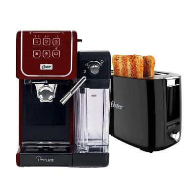 Kit Oster Primalatte Touch Red e OTOR650 Cafeteira Espresso e Torradeira 110V