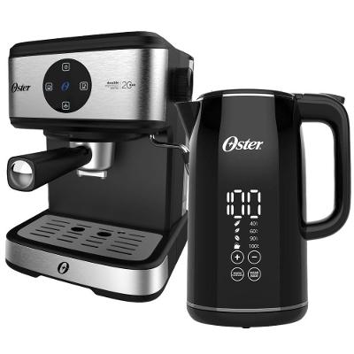 Kit Cafeteira Espresso Double com Chaleira Digital 1,7L 110V para Uso Doméstico Oster
