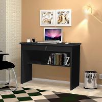 Mesa Computador Escrivaninha 1 Gaveta Com Chave Orquídea Office 90 Cm - Preto - 1