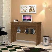 Mesa Computador Escrivaninha 1 Gaveta Com Chave Orquídea Office 90 Cm - Imbuia - 1
