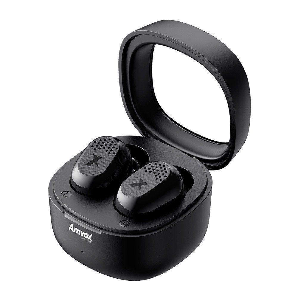 Fone De Ouvido Amvox Intra Auricular Bluetooth TWS AHP01 Preto - 1