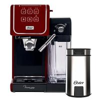 Kit Cafeteira Primalatte Touch Red E Moedor De Café Oster 220V - 1