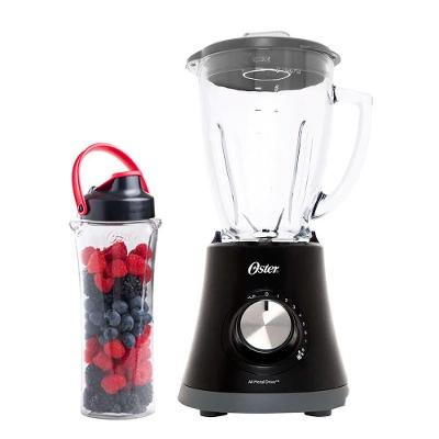 Kit Liquidificador Oster Super Chef com Jarra Blend N Go 750W 1,25L Vidro Preto 8 Velocidades 110V