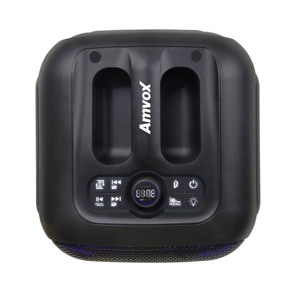 Caixa De Som Amplificada Amvox ACA 410 Neon Entrada Usb Cartão SD Led Bluetooth 410W Bivolt - 3