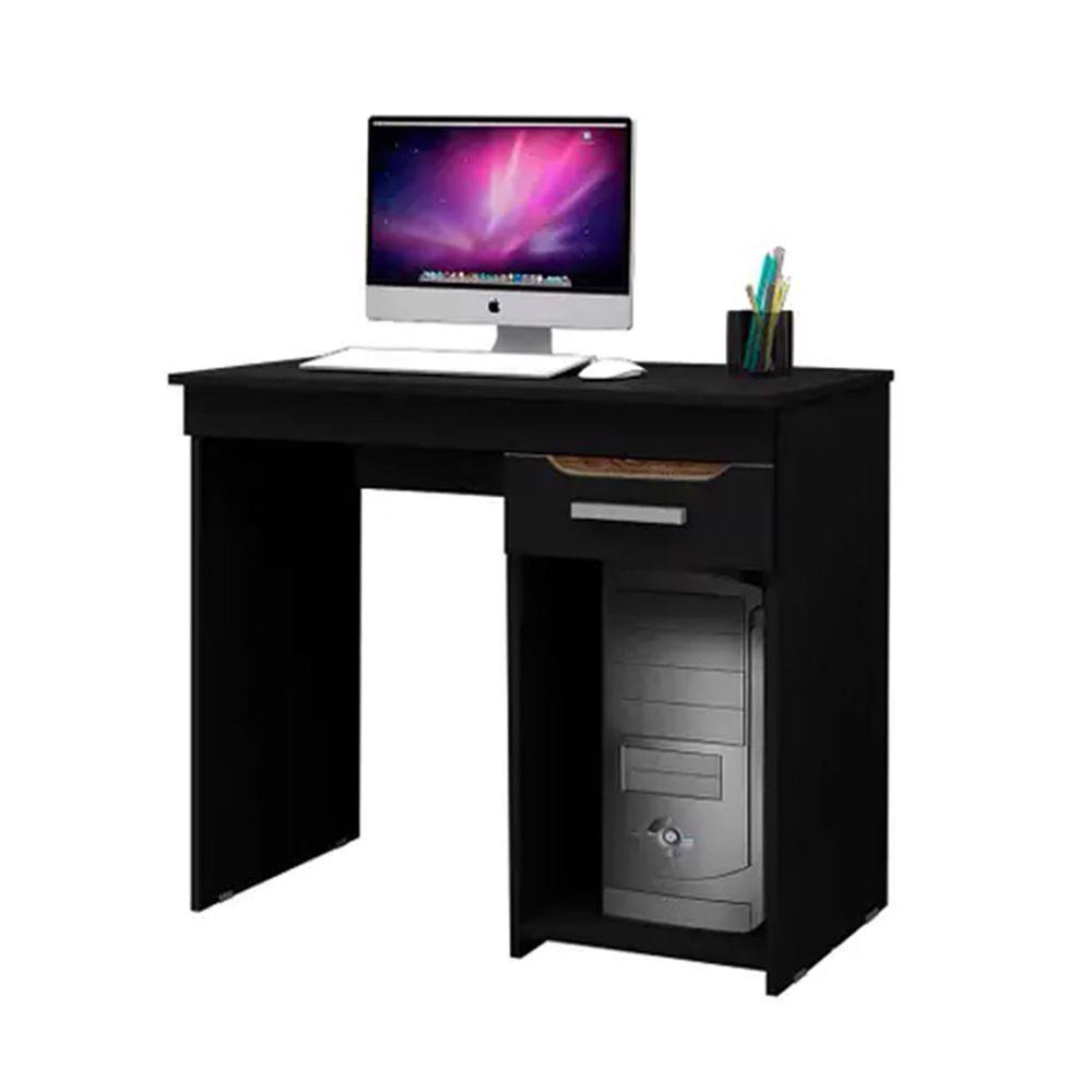 Mesa Home Office Para Computador Quenia Com Gaveta - Preto - 2
