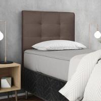 Cabeceira Estofada Cama Box Solteiro 90 Cm Irlanda Suede Marrom - 2