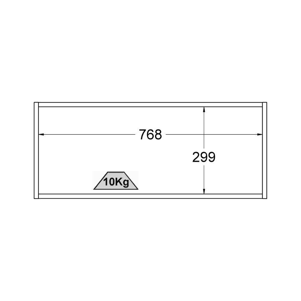 Armário Aéreo Ditália Aspen 1 Pt Basc Carvalho/branco Cd-203 - 5