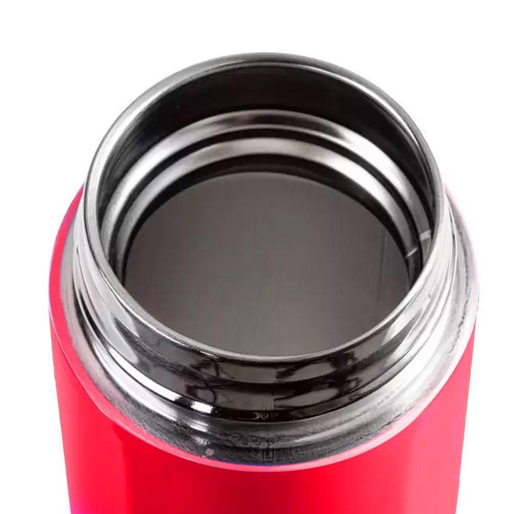 Garrafa Térmica Inox 500ml Quente Frio Tampa Vermelho Nº10 - 5