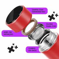 Garrafa Térmica Inox 500ml Quente Frio Tampa Vermelho Nº10 - 2
