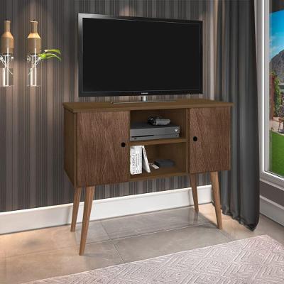 Estante Rack Viena Clássico 90cm Com Portas - Imbuia