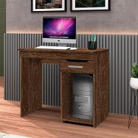 Mesa Escrivaninha Para Home Office Quenia Com 1 Gaveta - Imbuia - 1