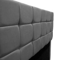 Cabeceira Estofada Cama Box Casal 140 Cm Gabriela Suede Cinza - 7