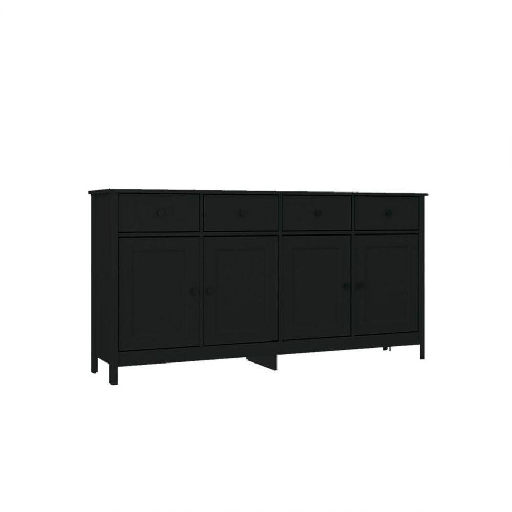 Aparador Buffet Ditália 4 Portas 4 Gavetas R-626 Preto - 2