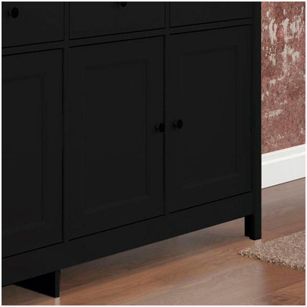 Aparador Buffet Ditália 4 Portas 4 Gavetas R-626 Preto - 5