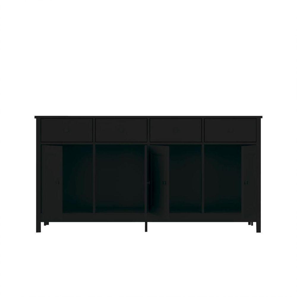 Aparador Buffet Ditália 4 Portas 4 Gavetas R-626 Preto - 8