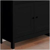 Aparador Buffet Ditália 4 Portas 4 Gavetas R-626 Preto
