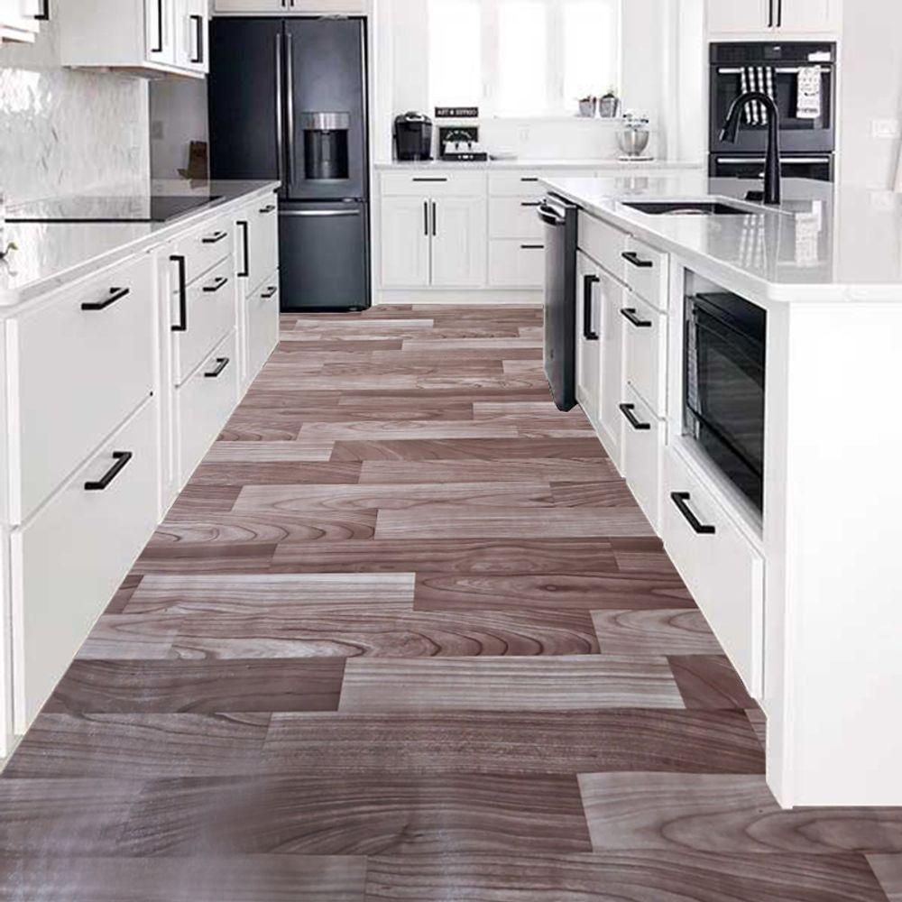 Piso Em Manta Vinílico Laminado Modelos 2,00x5,00 Atenas Marrom - 2