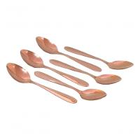 Kit Jogo De Colheres De Mesa Rose Gold 12pçs Inox Rústico