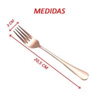 Kit Jogo De Garfos De Mesa Rose Gold 12pçs Inox Rústico Luxo - 2