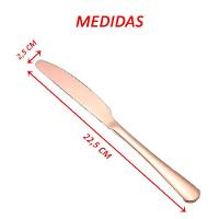 Kit Jogo De Cortes De Mesa Rose Gold 12pçs Inox Rústico Luxo - 2