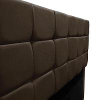 Cabeceira Cama Box Estofada Solteiro 90 Cm Clara Suede Marrom - 7
