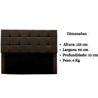 Cabeceira Cama Box Estofada Solteiro 90 Cm Clara Suede Marrom - 8