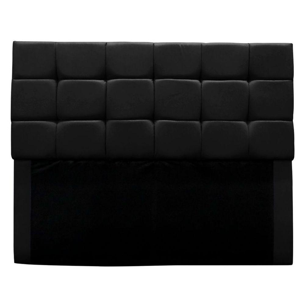 Cabeceira Cama Box Estofada Solteiro 90 Cm Clara Suede Preto - 1