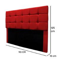 Cabeceira Cama Box Estofada Solteiro 90 Cm Clara Suede Vermelho - 3