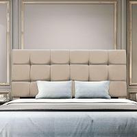 Cabeceira Cama Box Estofada Solteiro 90 Cm Clara Suede Bege - 2