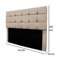 Cabeceira Cama Box Estofada Solteiro 90 Cm Clara Suede Bege - 3