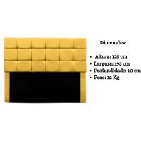 Cabeceira Cama Box Estofada King 195 Cm Clara Suede Amarelo - 8