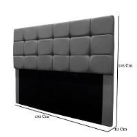 Cabeceira Cama Box Estofada King 195 Cm Clara Suede Cinza - 3
