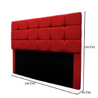 Cabeceira Cama Box Estofada King 195 Cm Clara Suede Vermelho - 3