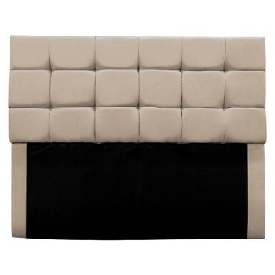 Cabeceira Cama Box Estofada King 195 Cm Clara Suede Bege