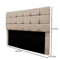 Cabeceira Cama Box Estofada King 195 Cm Clara Suede Bege - 3