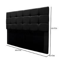 Cabeceira Cama Box Estofada King 195 Cm Gabriela Suede Preto - 3