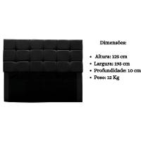 Cabeceira Cama Box Estofada King 195 Cm Gabriela Suede Preto - 8