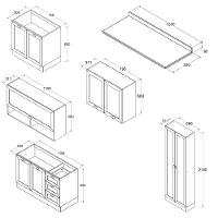 Armário De Cozinha Completo Ditália Denver 5 Pc Rv/br D10 - 7