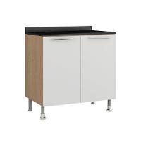 Balcão Cozinha Ditália Aspen 2pt C/tampo Cd-102 Cv/branco - 1