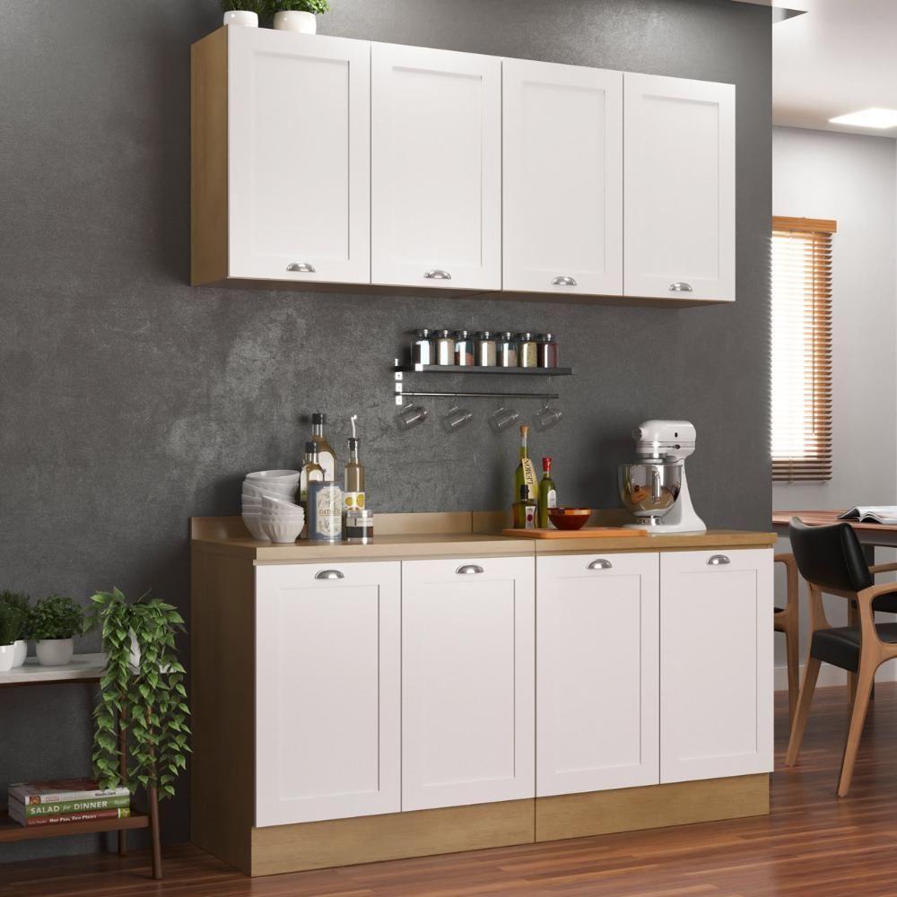 Armário De Cozinha Completo Ditália Denver 4 Pcs Rv/br D7 - 1