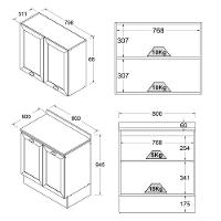 Armário De Cozinha Completo Ditália Denver 4 Pcs Rv/br D7 - 9